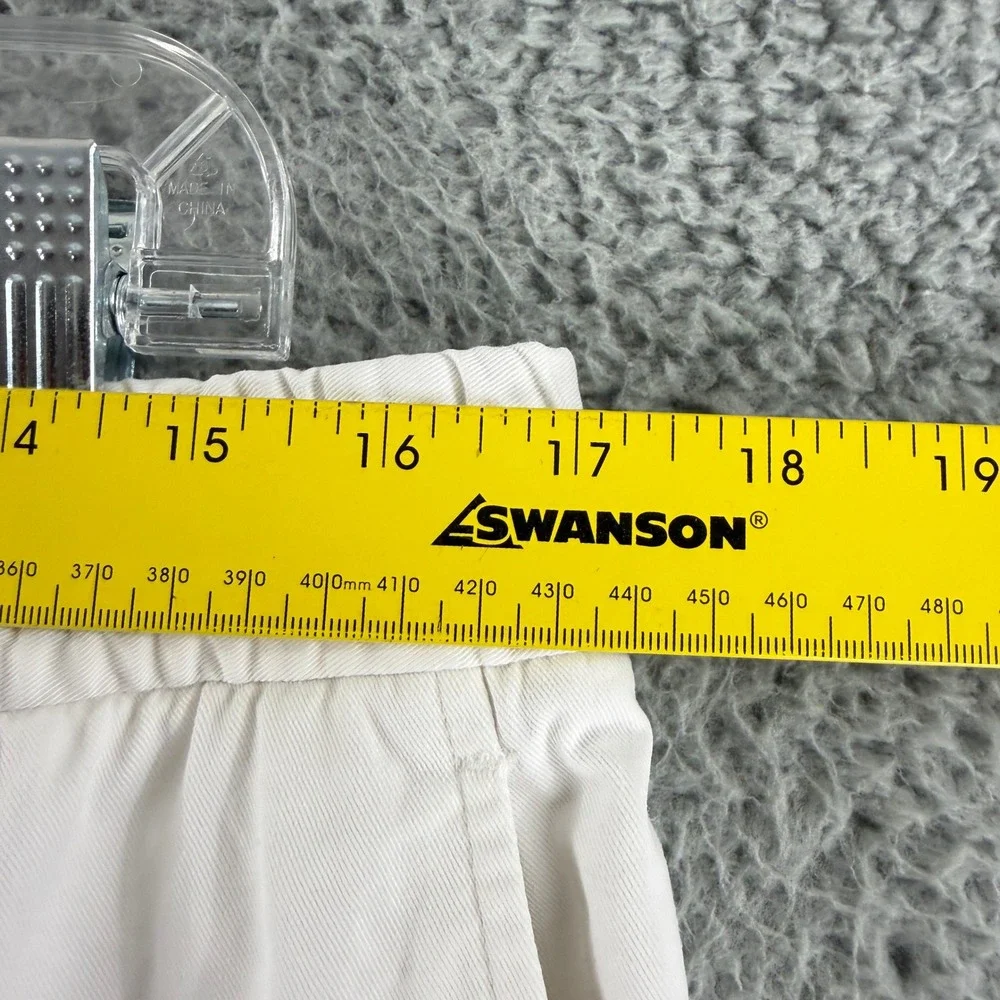 Ermenegildo Zegna Cargo Pants Men's 34 White Cotton Elastic Waist Trousers